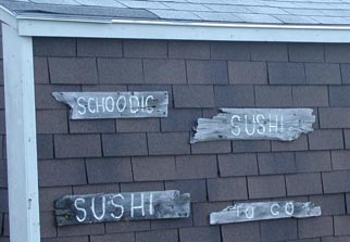 Schoodic Sushi located in downtown Wonsqueak Harbor